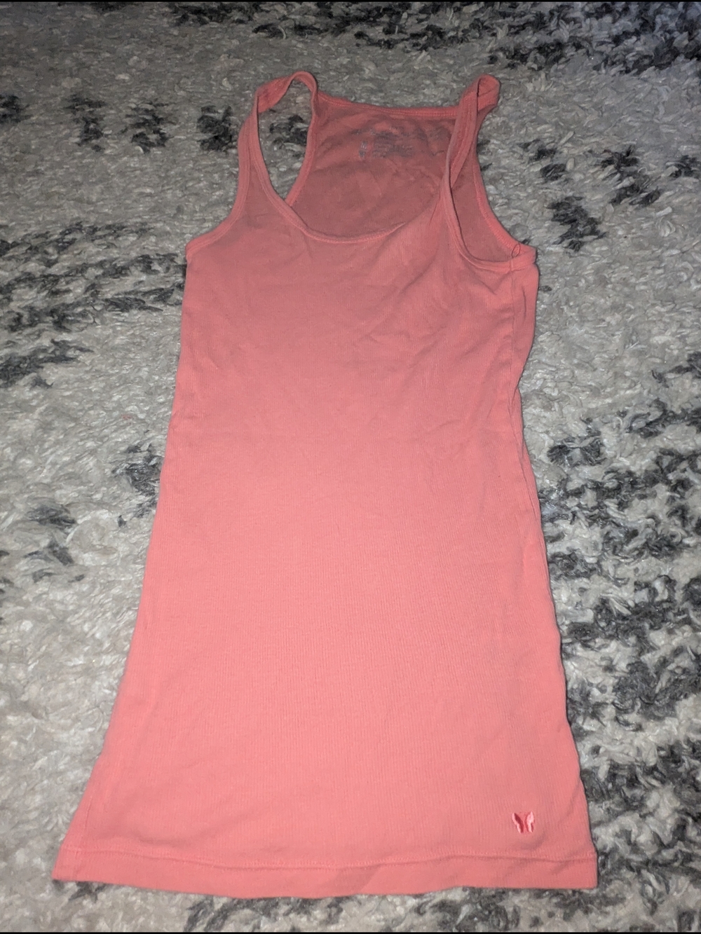 Aeropostale Coral Ribbed Racerback Tank